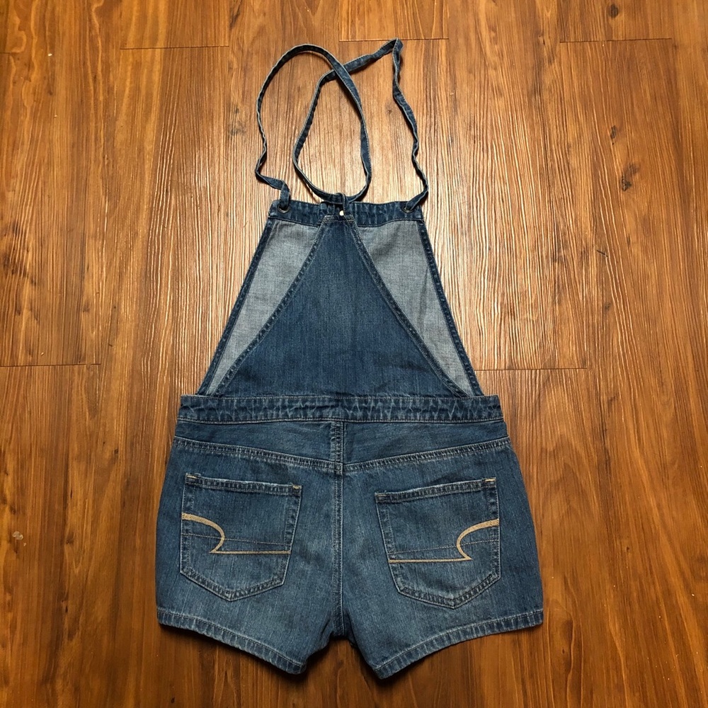 American Eagle Dark Wash Overall Shorts - Picture 5 of 5